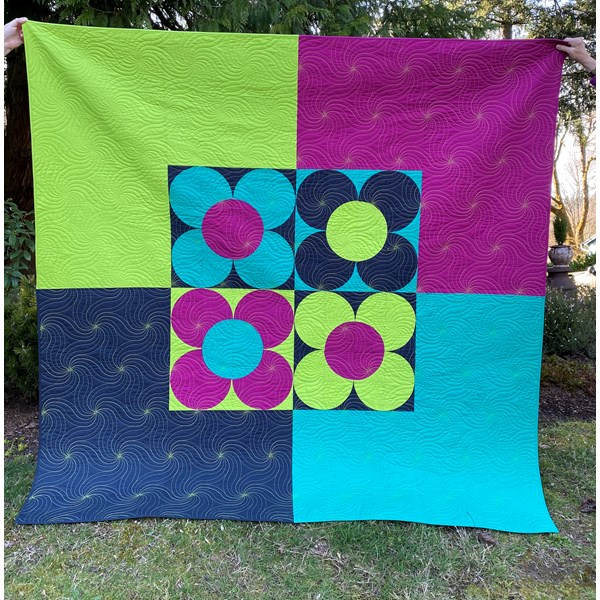 Colorblock Flowers Quilt Kit | Sam Hunter